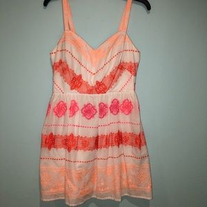 Embroidered White linen Sundress